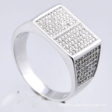 Fashion Silver Jewelry Micro Setting Men Rings (S-4877)